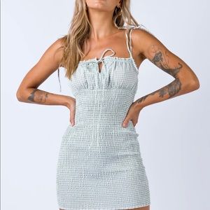 Princess Polly korina green gingham mini dress!